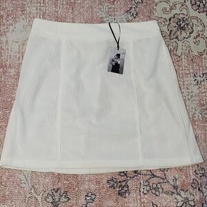 Sincerely Jules White Corduroy Elastic Back Mini Skirt - Size M